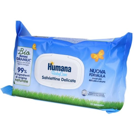 Salviettine detergenti delicate Humana Babycare - 72 salviettine