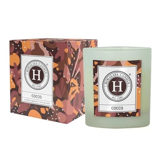 Himalaya Candle Cocco - candela vegetale in cera di soia in vetro - 200 grammi