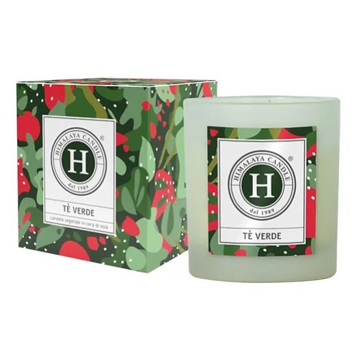 Himalaya Candle Tè Verde - candela vegetale in cera di soia in vetro - 200 grammi
