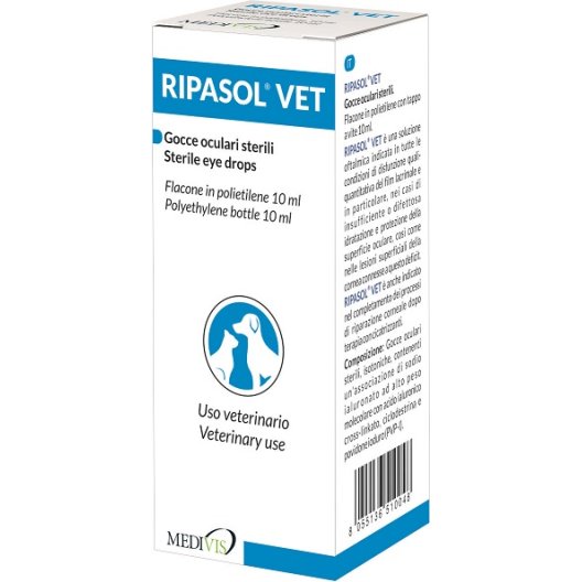 Ripasol Vet - gocce oculari per cani e gatti - 10 ml