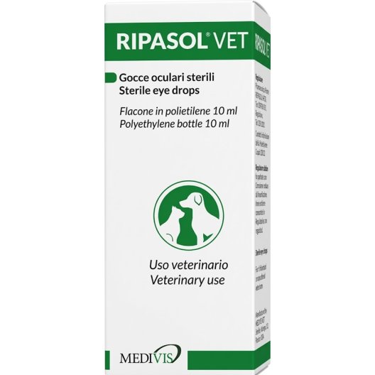 Ripasol Vet - gocce oculari per cani e gatti - 10 ml