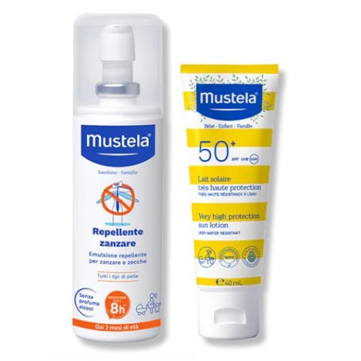 Mustela Bipacco - Latte Solare SPF 50+ 40 ml + Repellente Zanzare 100 ml