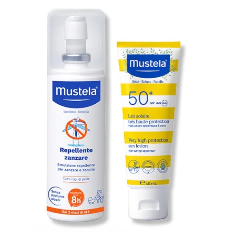 Mustela Bipacco - Latte Solare SPF 50+ 40 ml + Repellente Zanzare 100 ml