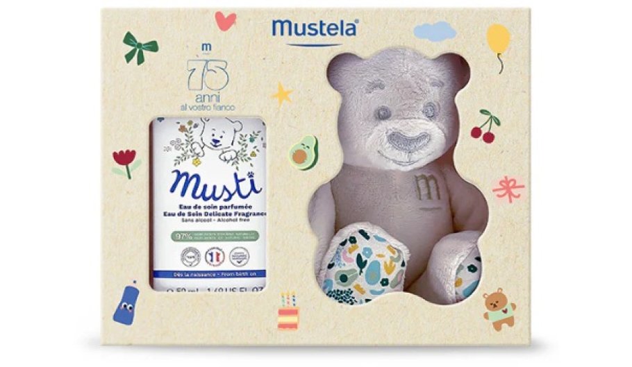 Mustela Cofanetto Mustì - Acqua Profumata + Orsetto Peluche