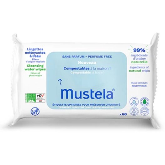 Mustela Salviettine compostabili Senza Profumo - 60 salviettine