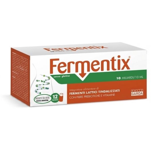 Fermentix - 12 Flaconcini Fermenti Lattici Tindalizzati - 10 miliardi
