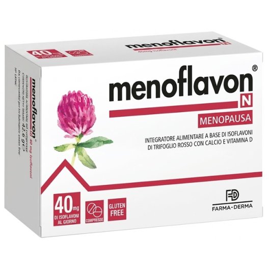 Menoflavon N Menopausa - 30 compresse - trifoglio rosso, calcio, vitamina D