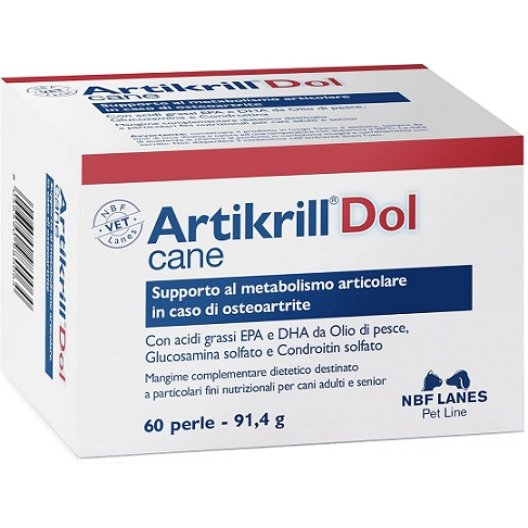 Artikrill Dol Cane - 60 Perle - Integratore Articolazioni per Cani con Artrosi