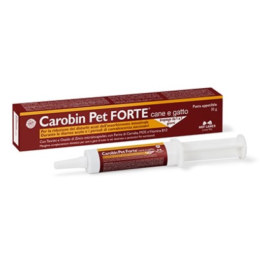 Carobin Pet Forte Pasta per i disturbi intestinali di cani e gatti 30 grammi