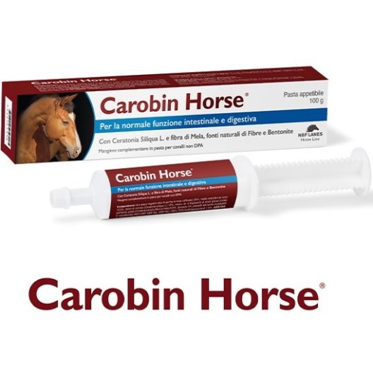 Carobin Horse Pasta - per la normale funzionalità intestinale e digestiva dei cavalli sportivi - 100 grammi