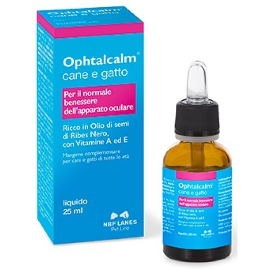 Ophtalcalm cane e gatto gocce orali per il benessere degli occhi 25 ml