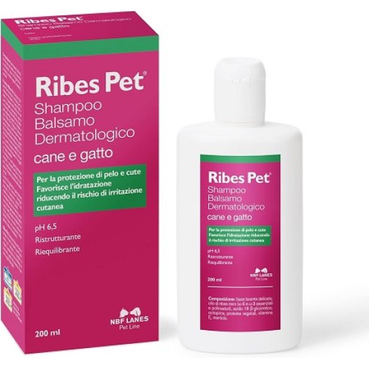 Ribes Pet Shampoo e Balsamo dermatologico - per cani e gatti - 200 ml