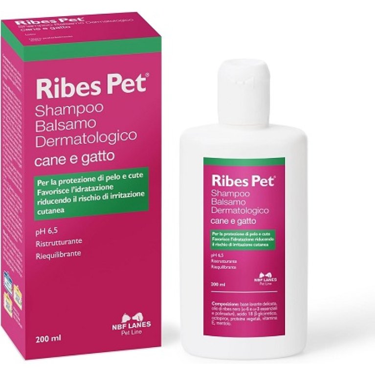 Ribes Pet Shampoo e Balsamo dermatologico - per cani e gatti - 200 ml