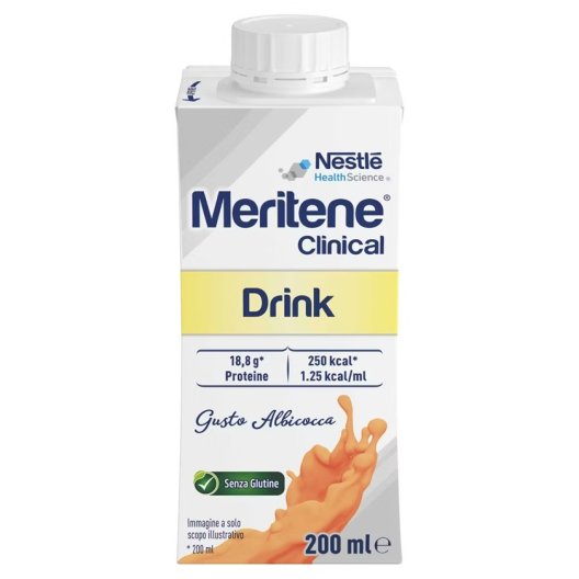 Meritene Clinical Drink Albicocca- 1 bottiglietta iperproteica e ipercalorica
