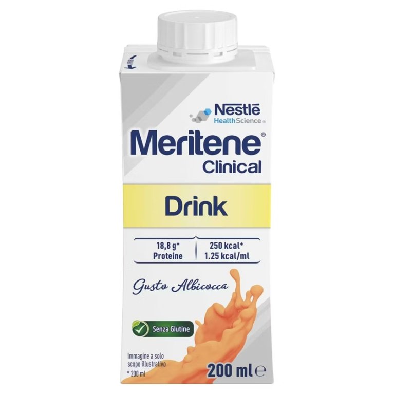Meritene Clinical Drink Albicocca- 1 bottiglietta iperproteica e ipercalorica