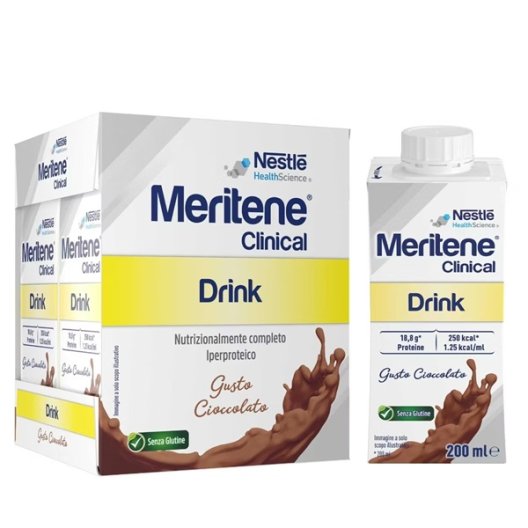 Meritene Clinical Drink Cioccolato - 4x200 ml - iperproteico e ipercalorico