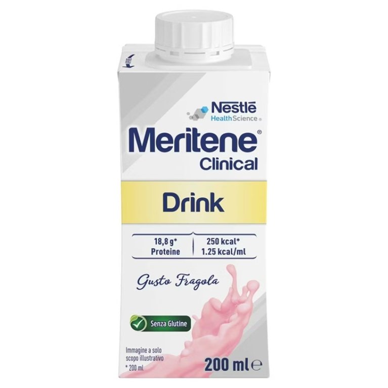 Meritene Clinical Drink Fragola - 1 bottiglietta iperproteica e ipercalorica