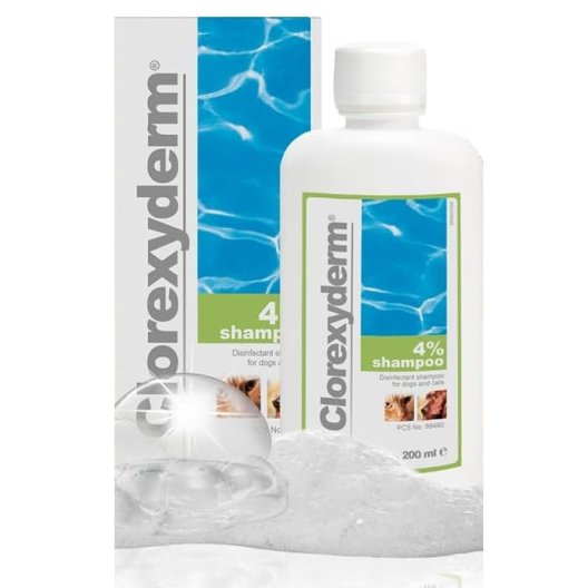 Clorexyderm Shampoo 4% disinfettante per cani e gatti - 250 ml