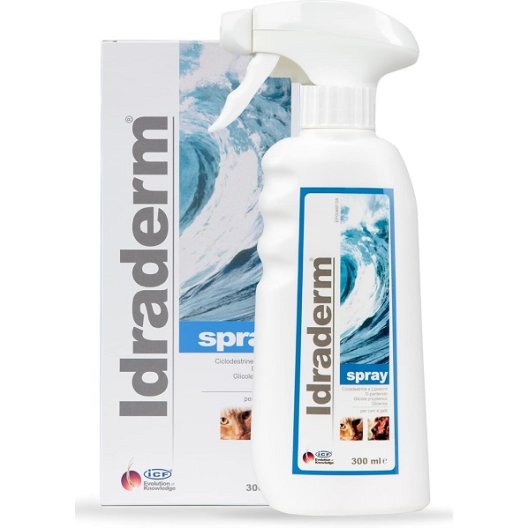 Idraderm spray idratante per la secchezza cutanea di cani e gatti 300 ml