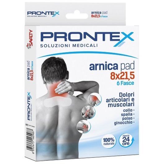 Cerotti per dolori Articolari e Muscolari - Prontex Arnica Pad - collo, spalla, polso, ginocchio - 8x21,5 cm - 6 pezzi