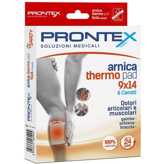 Cerotti Riscaldanti Arnica Thermo Pad Prontex - gambe, schiena, braccia - 9x14 cm - 6 pezzi