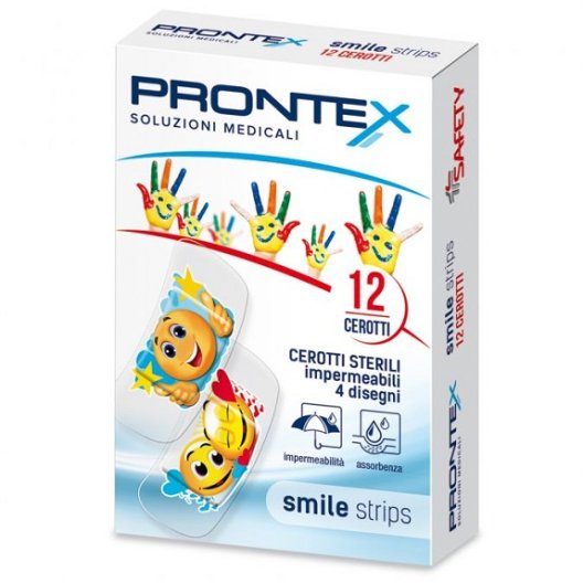 Cerotti Prontex Smile strips - cerotti impermeabili per bambini - 12 cerotti