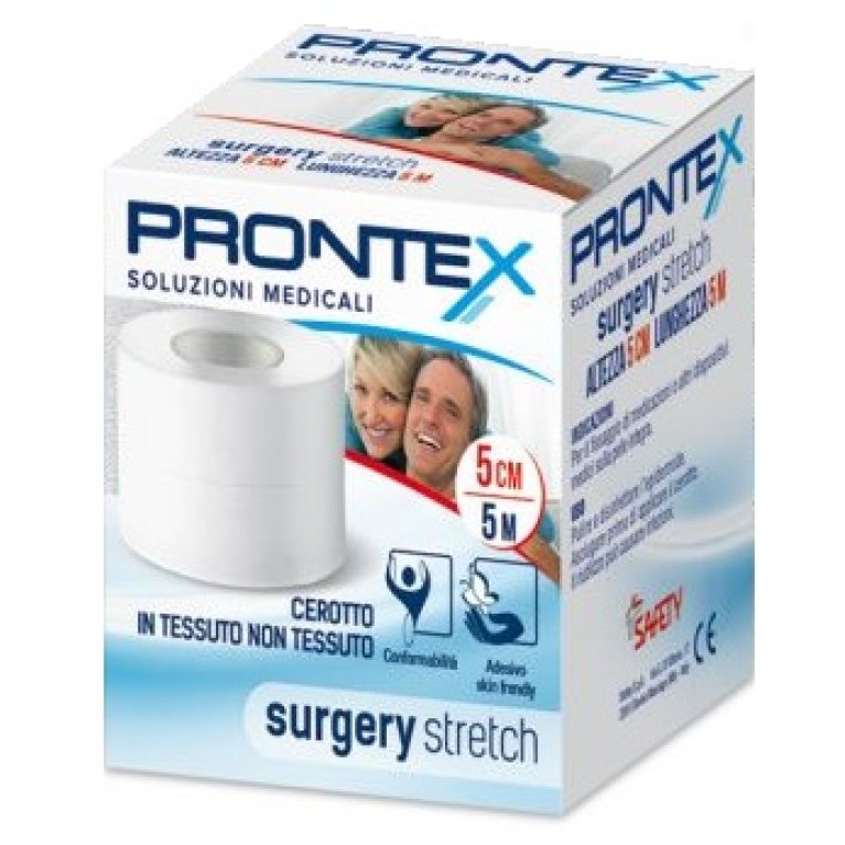 Cerotto in tessuto non tessuto - 5 cm x 5 mt - Prontex Surgery Stretch