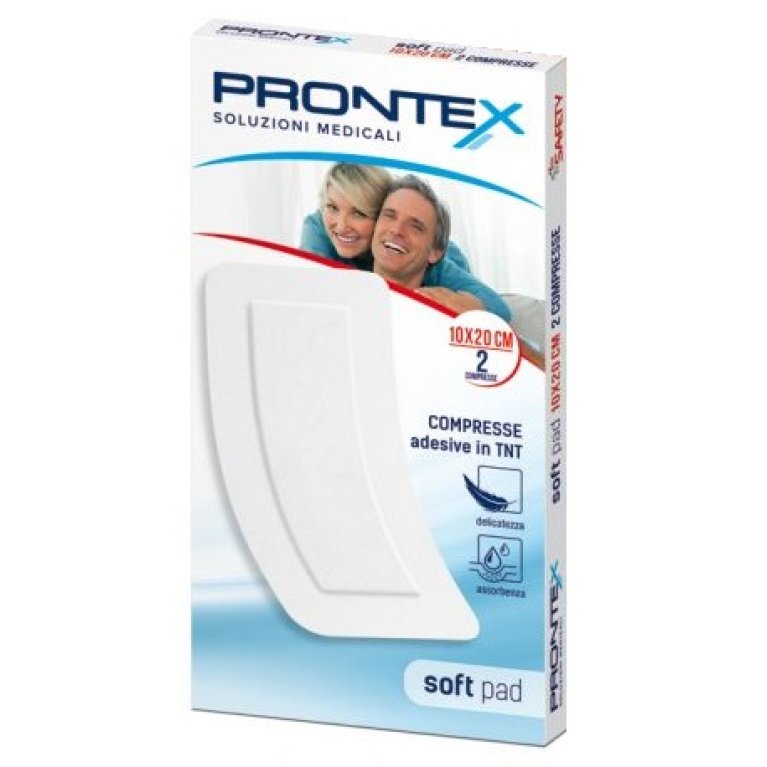 Garze adesive Prontex Soft Pad - 10x20 cm - 2 cerotti in TNT