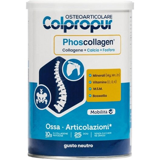 Colpropur Osteoarticolare Collagene - gusto Neutro - per il supporto di ossa e articolazioni - polvere 325 grammi