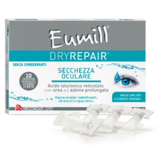 Eumill DryRepair monodose - collirio lubrificante idratante - 10 flaconcini