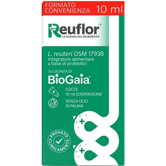 Reuflor Gocce Maxi Formato 10ml | Fermenti Lattici L. Reuteri Reuflor Gocce Maxi Formato 10ml | Fermenti Lattici L. Reuteri