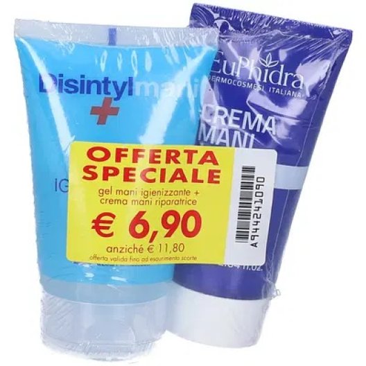 Euphidra crema mani riparatrice + gel igienzizzante mani