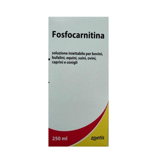 Fosfocarnitina soluzione iniettabile ricostituente ad uso veterinario 250 ml