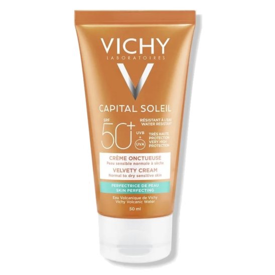 Vichy Capital Soleil - crema viso SPF 50+ vellutata perfezionatrice della pelle - 50 ml