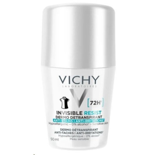 Vichy deodorante roll-on Invisible Resist - anti-traspirante anti-macchia - 50 ml
