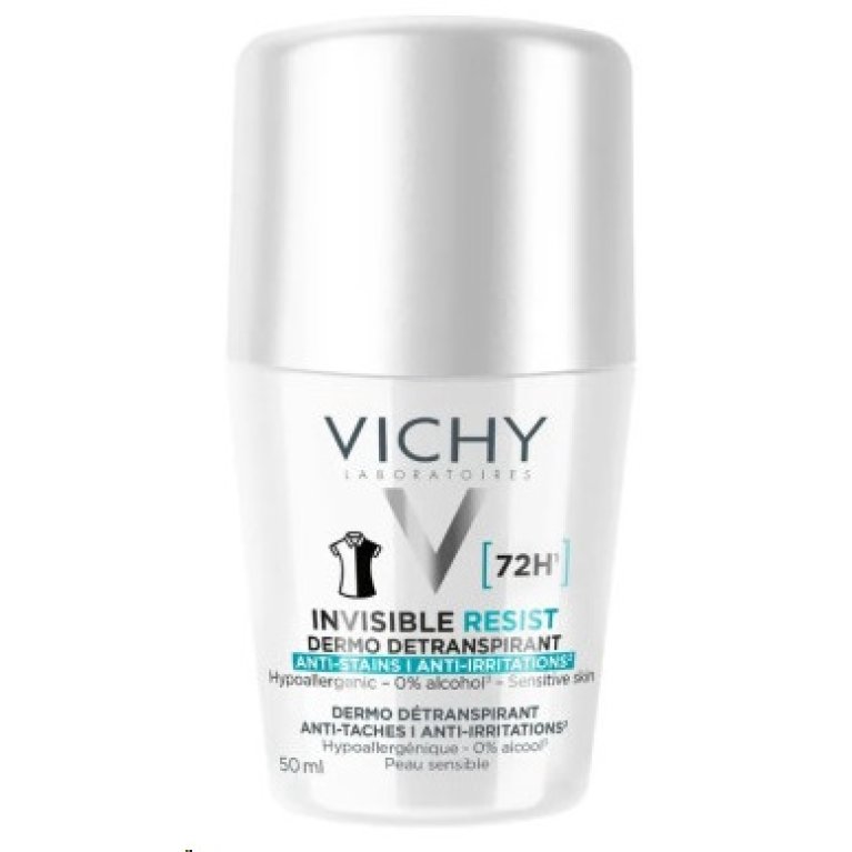Vichy deodorante roll-on Invisible Resist - anti-traspirante anti-macchia - 50 ml