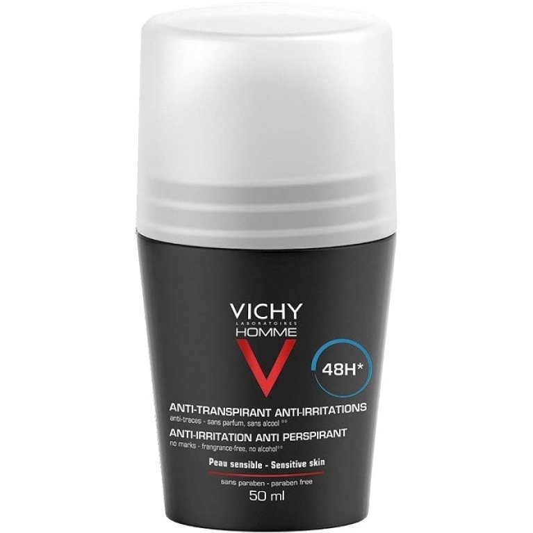 Vichy Deodorante Roll-on Uomo anti-traspirante 48H pelli sensibili - 50 ml