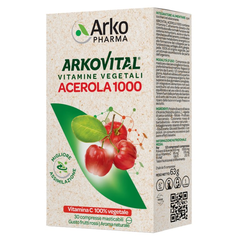 ARKOVITAL ACEROLA 1000 30CPR