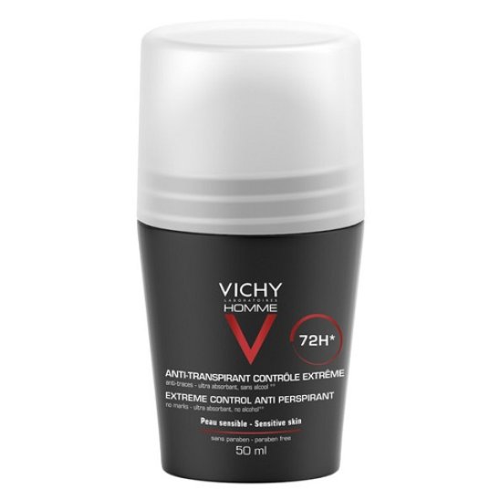 Vichy Deodorante Roll-on Uomo anti-traspirante 72H- 50 ml