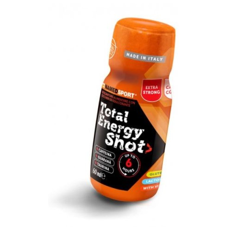 Total Energy shot orange 60 ml con taurina caffeina guaranà e ginseng