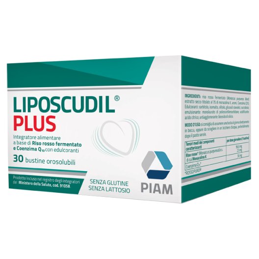 Liposcudil Plus - Integratore per il controllo del colesterolo - 30 bustine