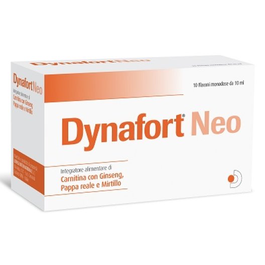 Dynafort Neo - con carnitina, ginseng, pappa reale e mirtillo - 10 flaconcini da 10 ml