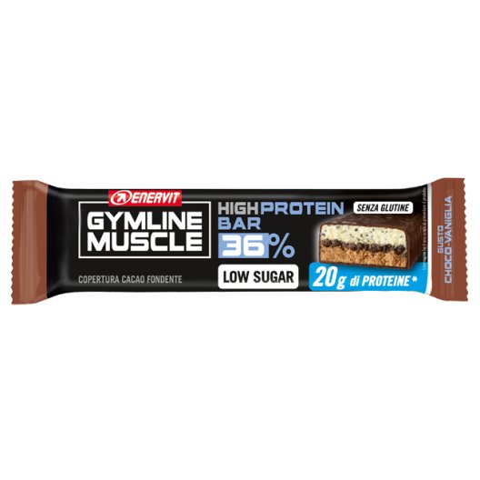 Gymline barretta proteica low sugar 20 grammi di proteine gusto cioccolato-vaniglia 55 g