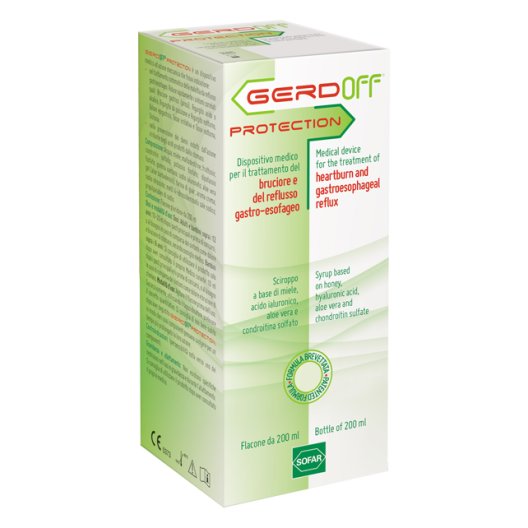 Gerdoff Protection sciroppo contro il reflusso gastro-esofageo ed il bruciore di stomaco - 200 ml