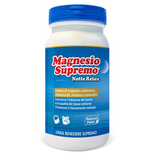 Magnesio Supremo Notte Relax - con melatonina - Polvere 150 grammi