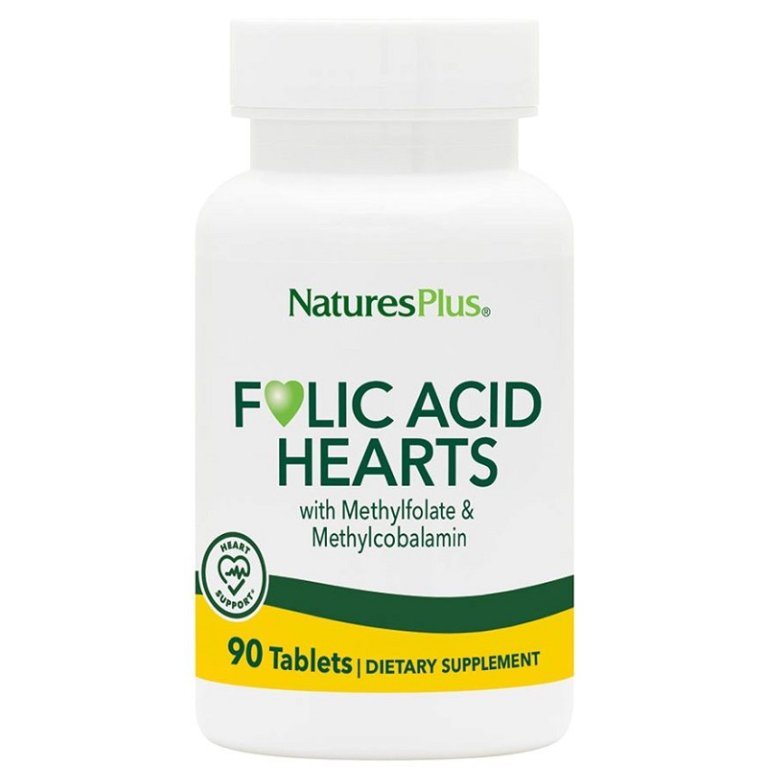 FOLIC ACID HEARTS+B6 B12 90TAV