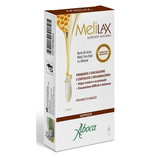 Melilax supposte con miele contro la stipsi - 12 supposte