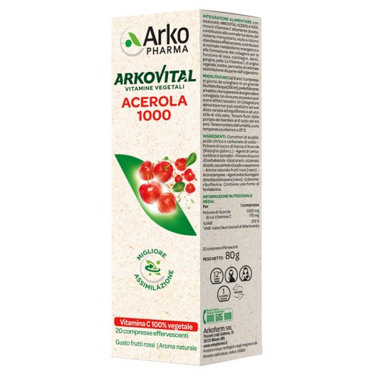 ARKOVITAL ACEROLA 1000 20CPR