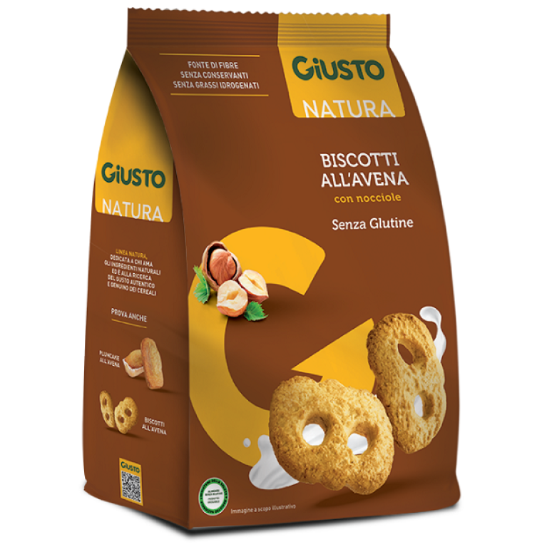 GIUSTO S/G BISCOTTI AVENA NOCC