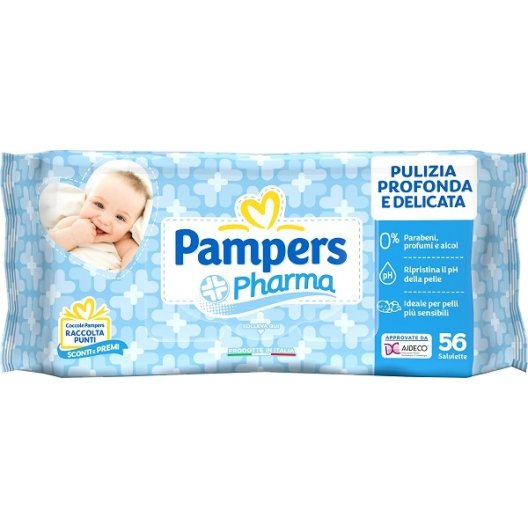 Pampers Pharma salviettine detergenti umidificate - 56 salviettine